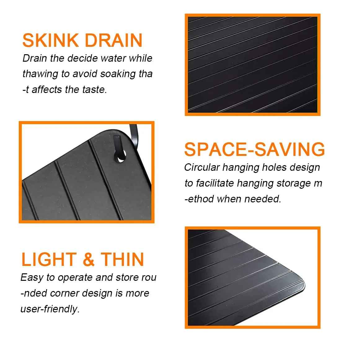 Tabla Descongelar Carne Alimentos